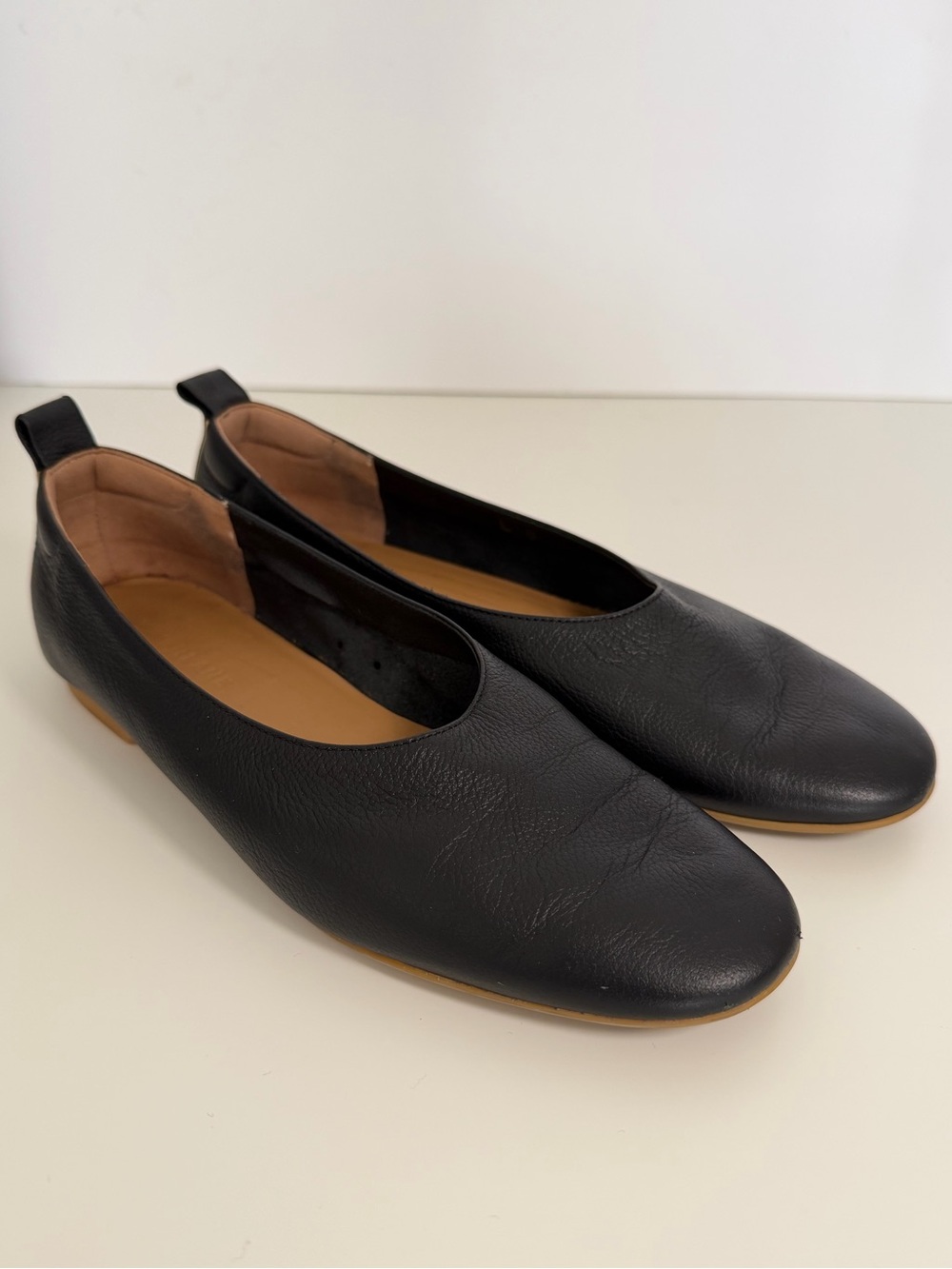 Everlane Day Glove Black Leather Ballet Flats Slip On Size 6